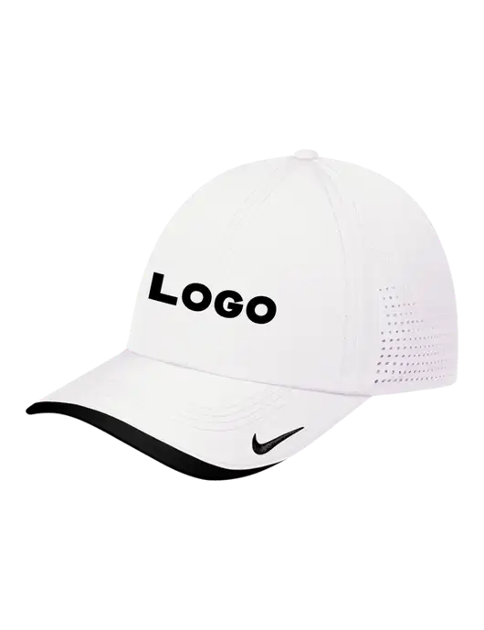 Nike White/Black Dri-FIT Perforated Performance Cap w/Logo