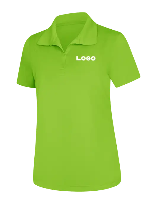 Womens Lime Green Micropique Sport-Wick Polo w/Logo