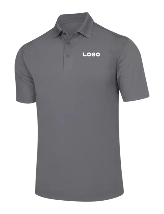 Medium Grey Micropique Sport-Wick Polo w/Logo