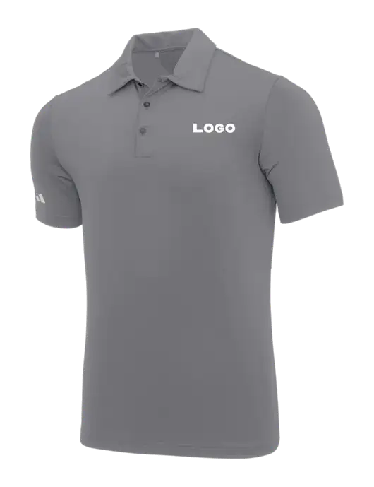 Adidas Medium Grey Ultimate Solid Polo w/Logo
