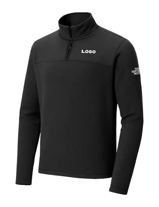 The North Face Aim 1/4-Zip Black Fleece w/Logo