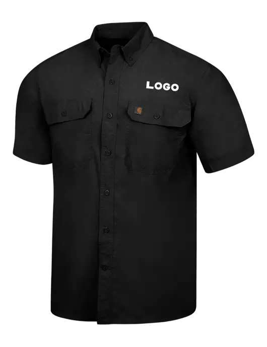Carhartt Force Black Solid Short Sleeve Shirt w/Logo