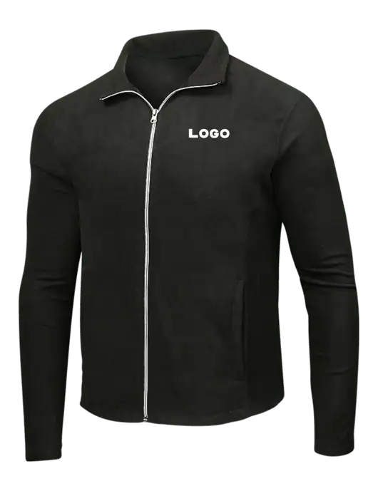 Black Microfleece Jacket w/Logo