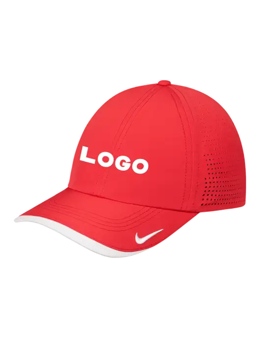 Nike Red/White Dri-FIT Perforated Performance Cap w/Logo