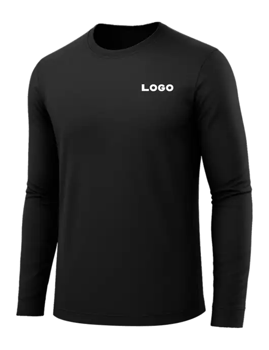 Long Sleeve Black PosiCharge Competitor Tee w/Logo