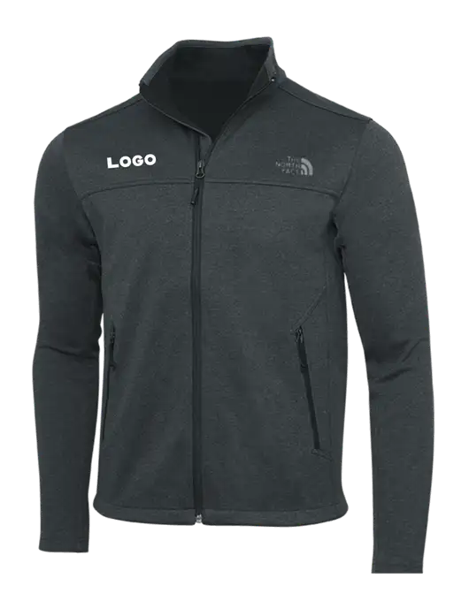 North Face Dark Grey Heather Ridgewall Soft Shell Jacket w/Logo