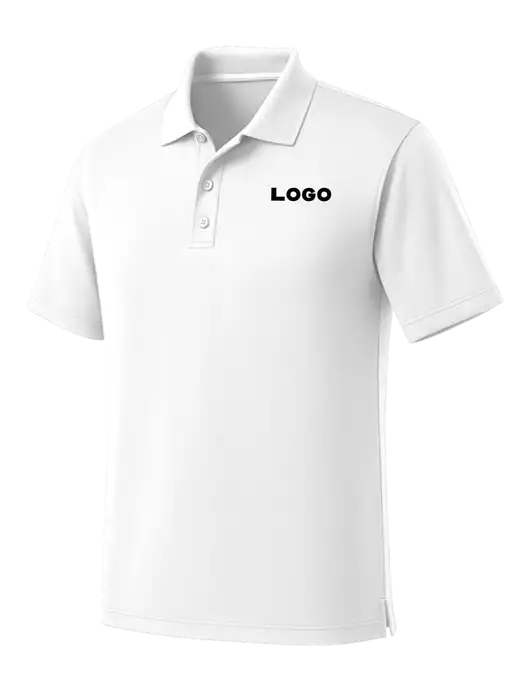 White Dry Zone UV Micro Mesh Polo w/Logo
