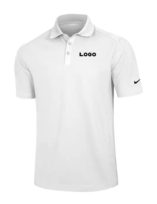 Nike White Dri-FIT Classic Polo w/Logo