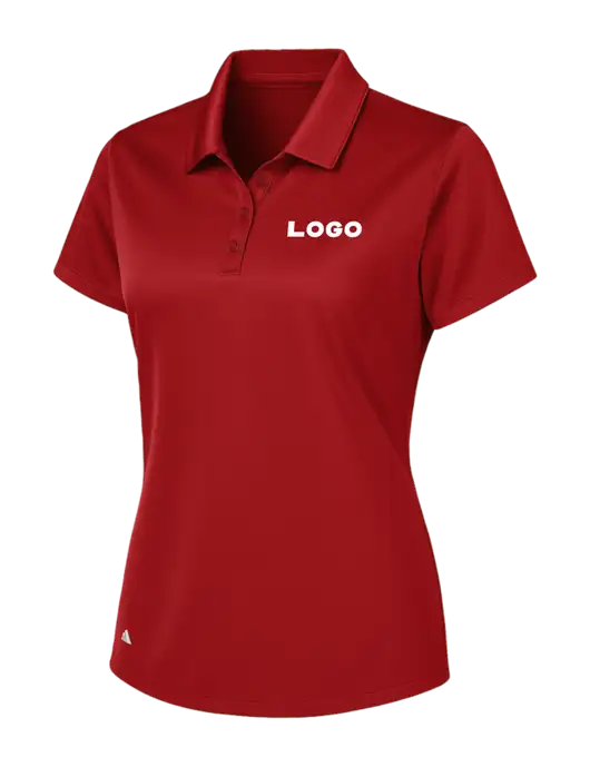 Adidas Red Womens Basic Sport Polo w/Logo