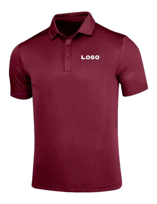 Maroon Posi-UV Pro Polo w/Logo
