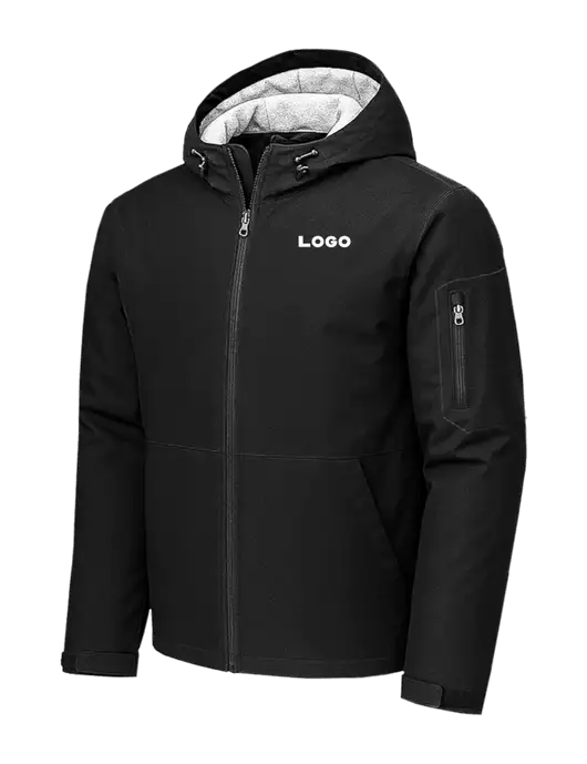 Waterproof Insulated Black Jacket w/Logo