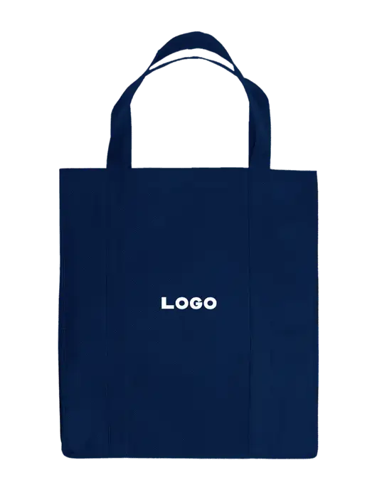 Eco Reusable Jumbo Navy Blue Shopping Bag w/Logo