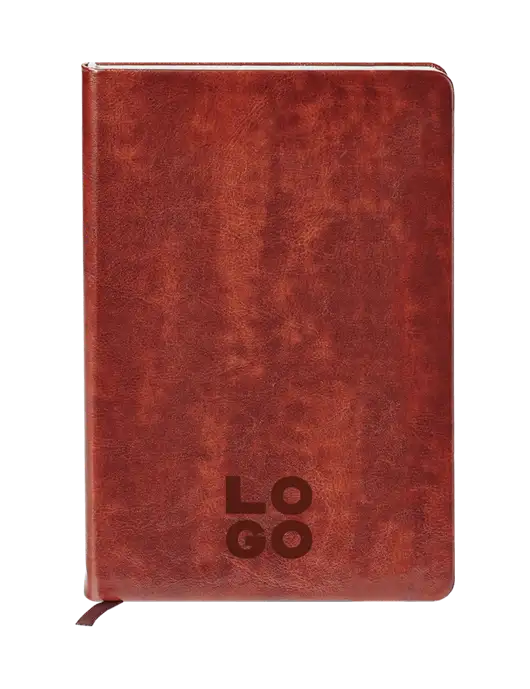 Fabrizio Brown Hard Cover 5.75 x 8.3 Journal w/Logo