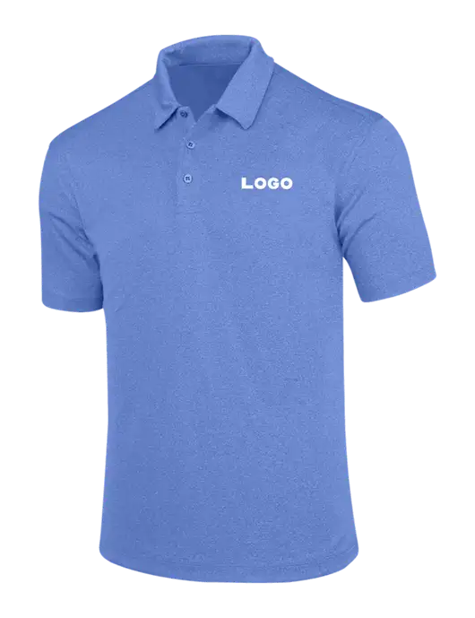 Light Royal Trace Heather Polo w/Logo