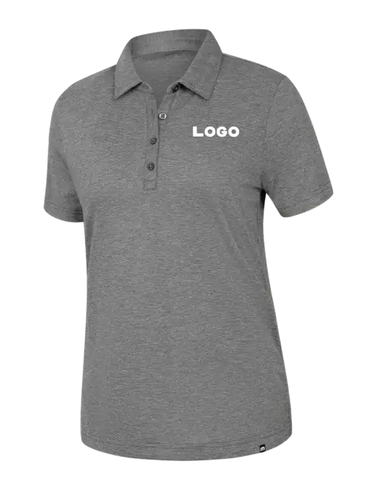 TravisMathew Womens Dark Grey Heather Sunnyvale Polo w/Logo