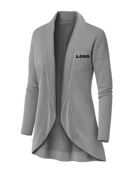 OGIO Light Grey Heather Womens Luuma Cocoon Fleece w/Logo