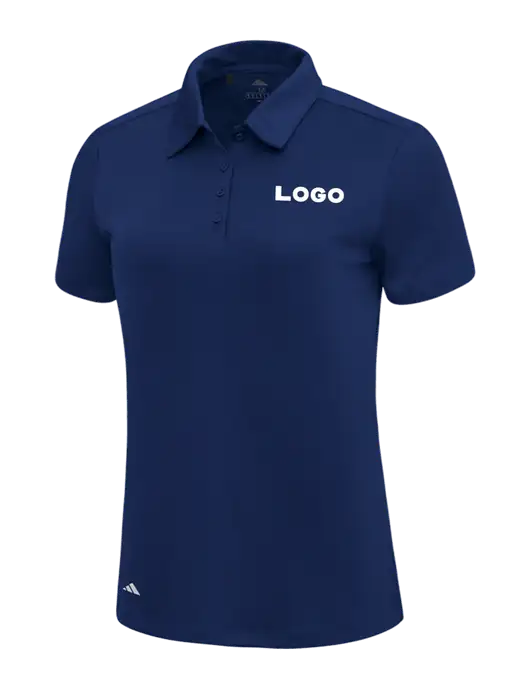 Adidas Navy Blue Womens Ultimate Solid Polo w/Logo