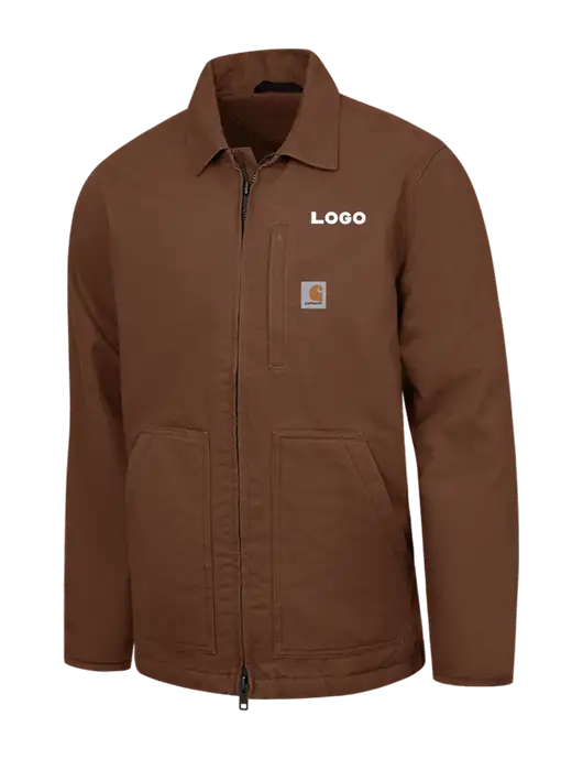 Carhartt Brown Sherpa-Lined Coat w/Logo
