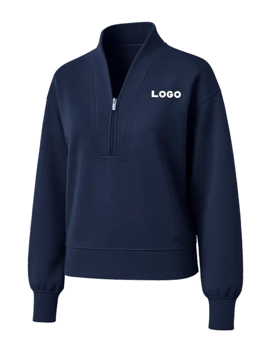 OGIO Womens Dark Navy Transcend 1/4-Zip w/Logo
