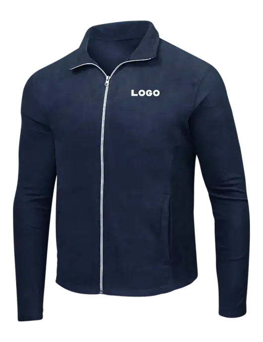 Navy Microfleece Jacket w/Logo