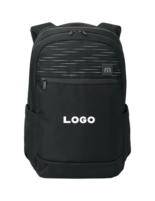 TravisMathew Black Approach Backpack w/Logo
