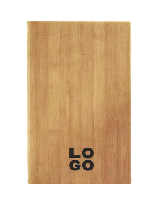 Bamboo Leatherette 5.25 x 8.25 Journal w/Logo