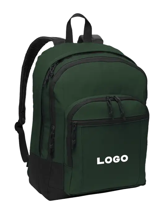 Dark Green Essential Backpack w/Logo