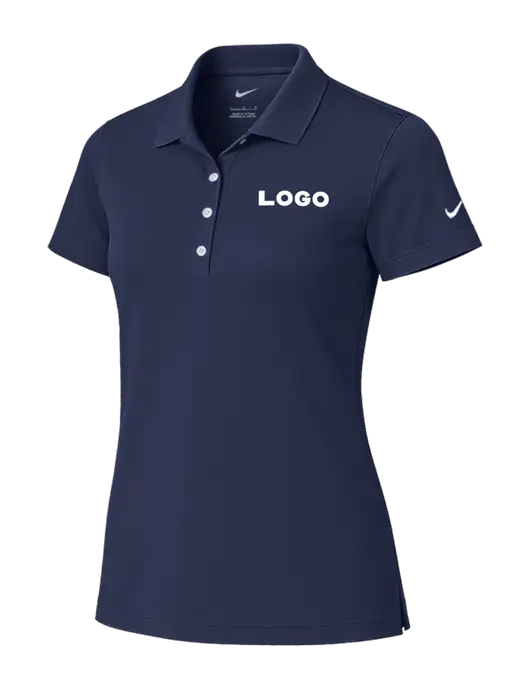 Nike Womens Dark Navy Tech Basic Dri-FIT Polo
 w/Logo