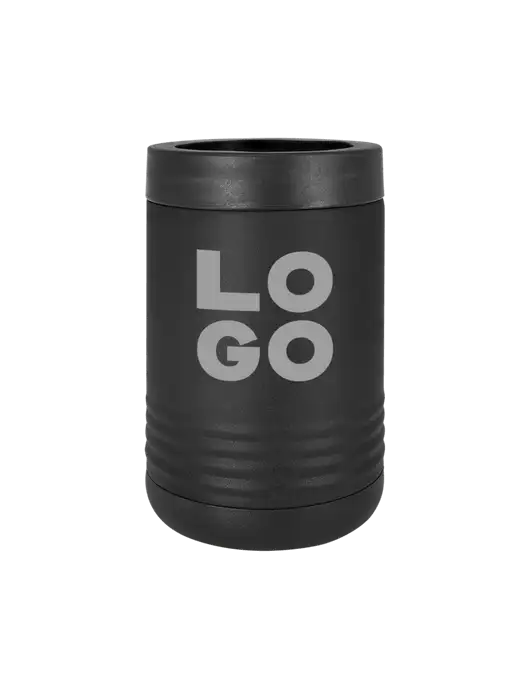 Polar Camel 12 oz Powder Coated Black Vacuum Insulated Beverage Holder w/Logo