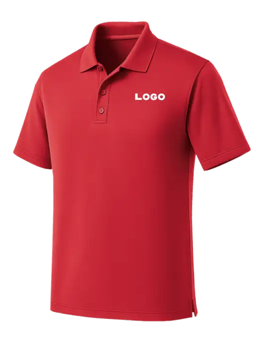 Red Dry Zone UV Micro Mesh Polo w/Logo