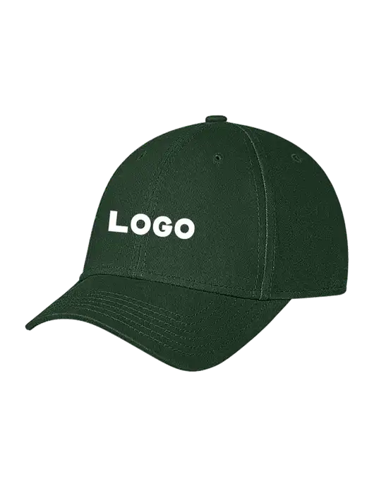 Dark Green Structured Soft Snap Closure Hook & Loop Cap w/Logo