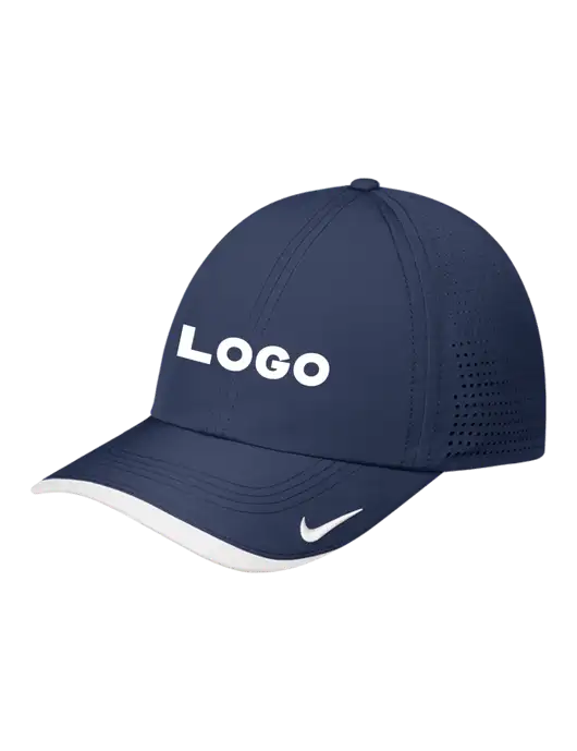 Nike Navy/White Dri-FIT Perforated Performance Cap w/Logo