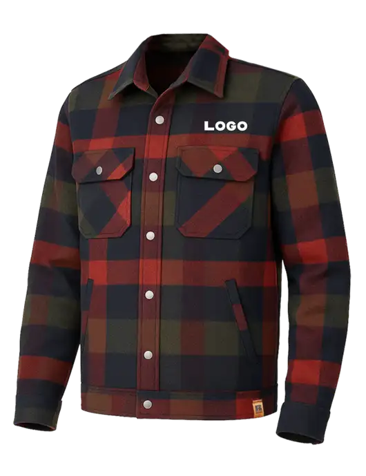 Russell Outdoors Red Plaid Basin Jacket w/Logo