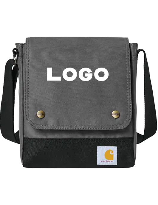 Carhartt Medium Grey Crossbody Snap Bag w/Logo