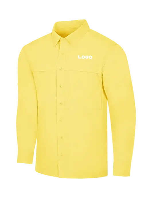 Yellow Long Sleeve UV Daybreak Shirt w/Logo