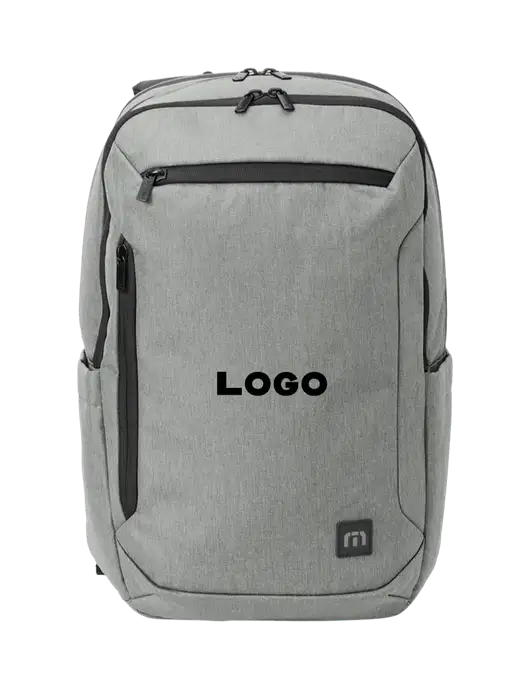 TravisMathew Light Grey Heather Duration Backpack w/Logo