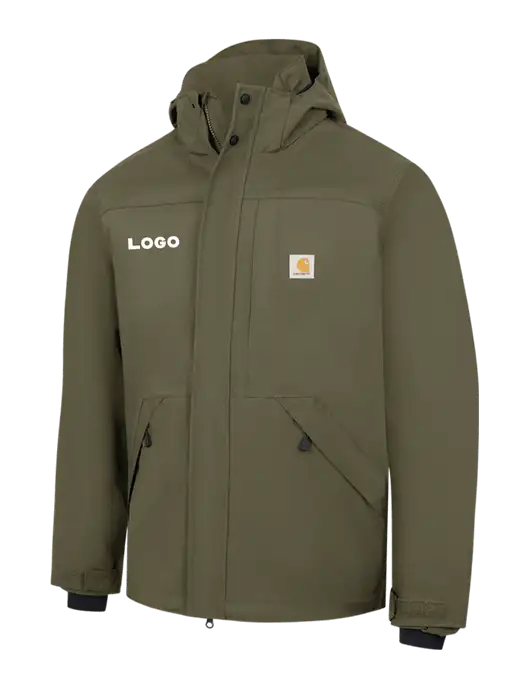 Carhartt Dark Olive Storm Defender Shoreline Jacket w/Logo