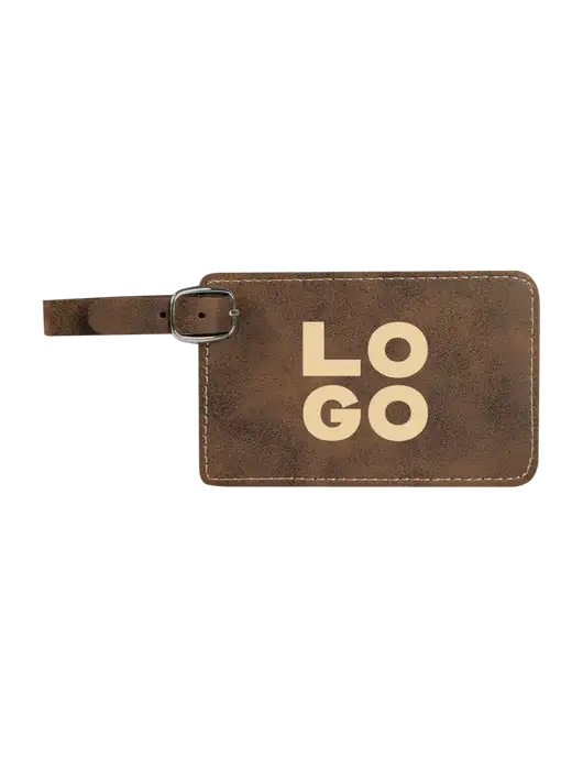Rustic Leatherette Luggage Tag w/Logo