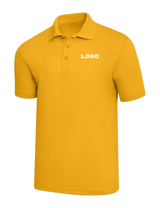 Yellow Gold PosiCharge RacerMesh Polo w/Logo