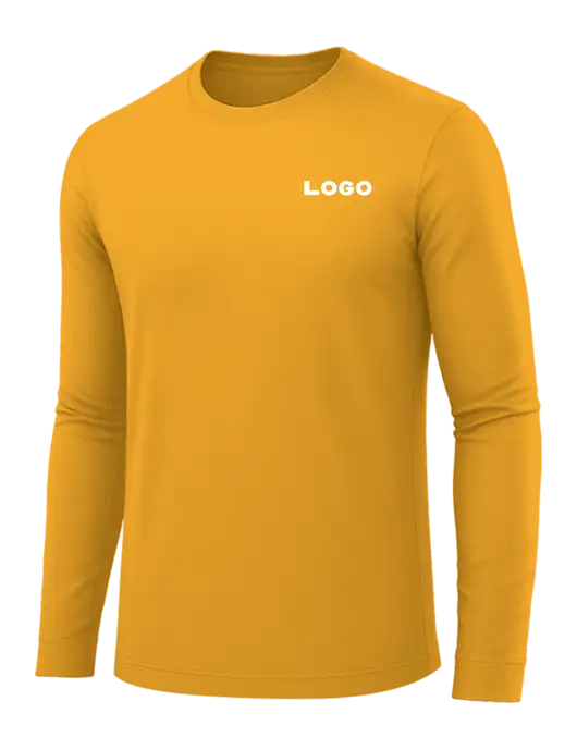 Long Sleeve Yellow Gold PosiCharge Competitor Tee w/Logo