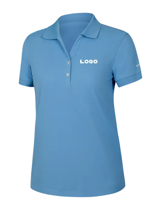Nike Womens Dri-FIT Classic Light Blue Polo w/Logo