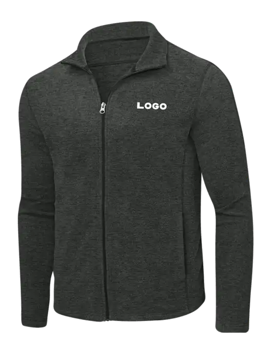 Charcoal Heather Microfleece Full-Zip Jacket w/Logo