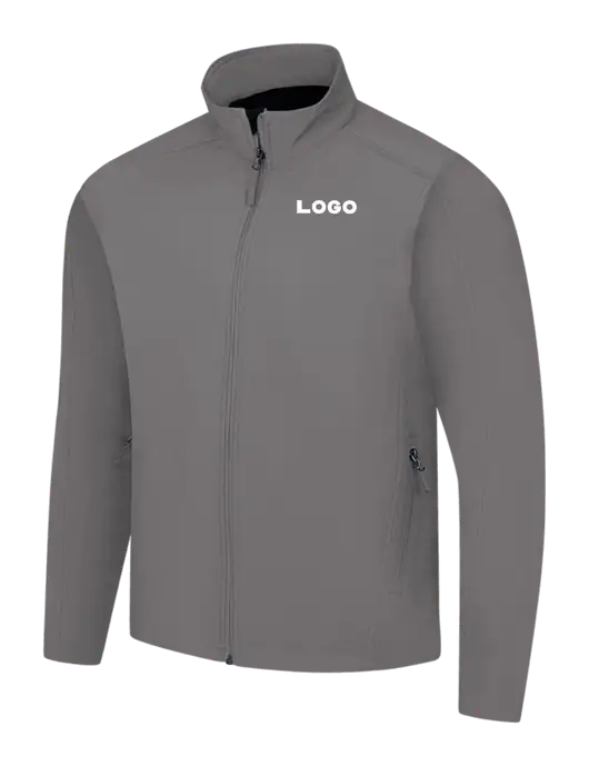 Medium Grey Core Soft Shell Jacket w/Logo