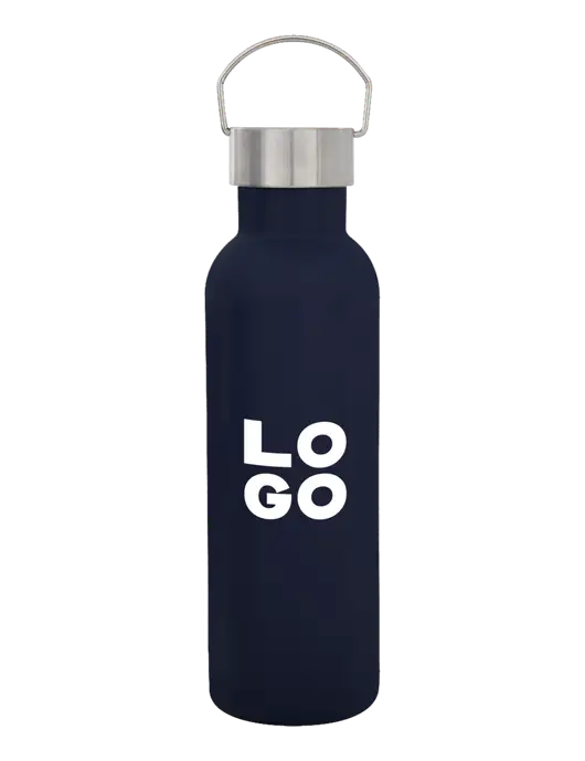 28 oz Dark Navy Bubbli Stainless Steel Bottle w/Logo