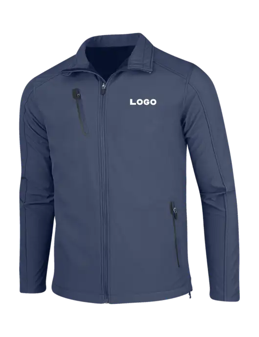 Navy Welded Softshell Jacket w/Logo