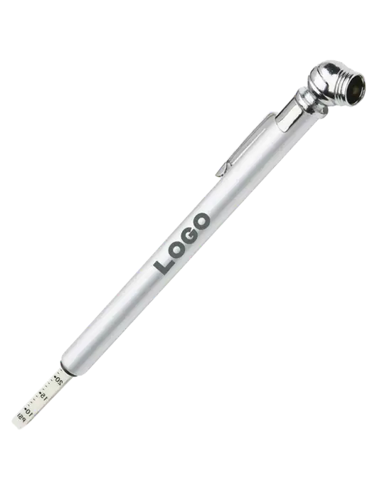 Quick View Silver Tire Gauge w/Logo