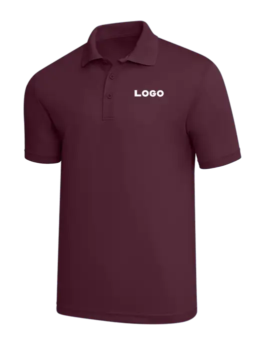Maroon PosiCharge RacerMesh Polo w/Logo