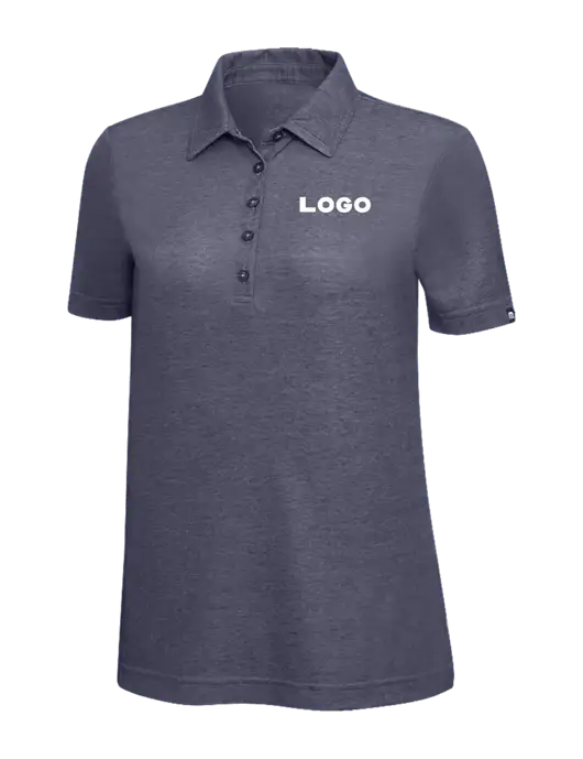 TravisMathew Navy Heather Womens Oceanside Polo w/Logo