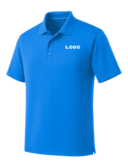 Light Royal Blue Dry Zone UV Micro Mesh Polo w/Logo