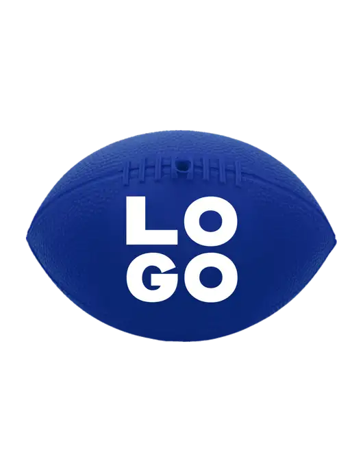 7” Durable Dark Royal Blue Vinyl Football w/Logo